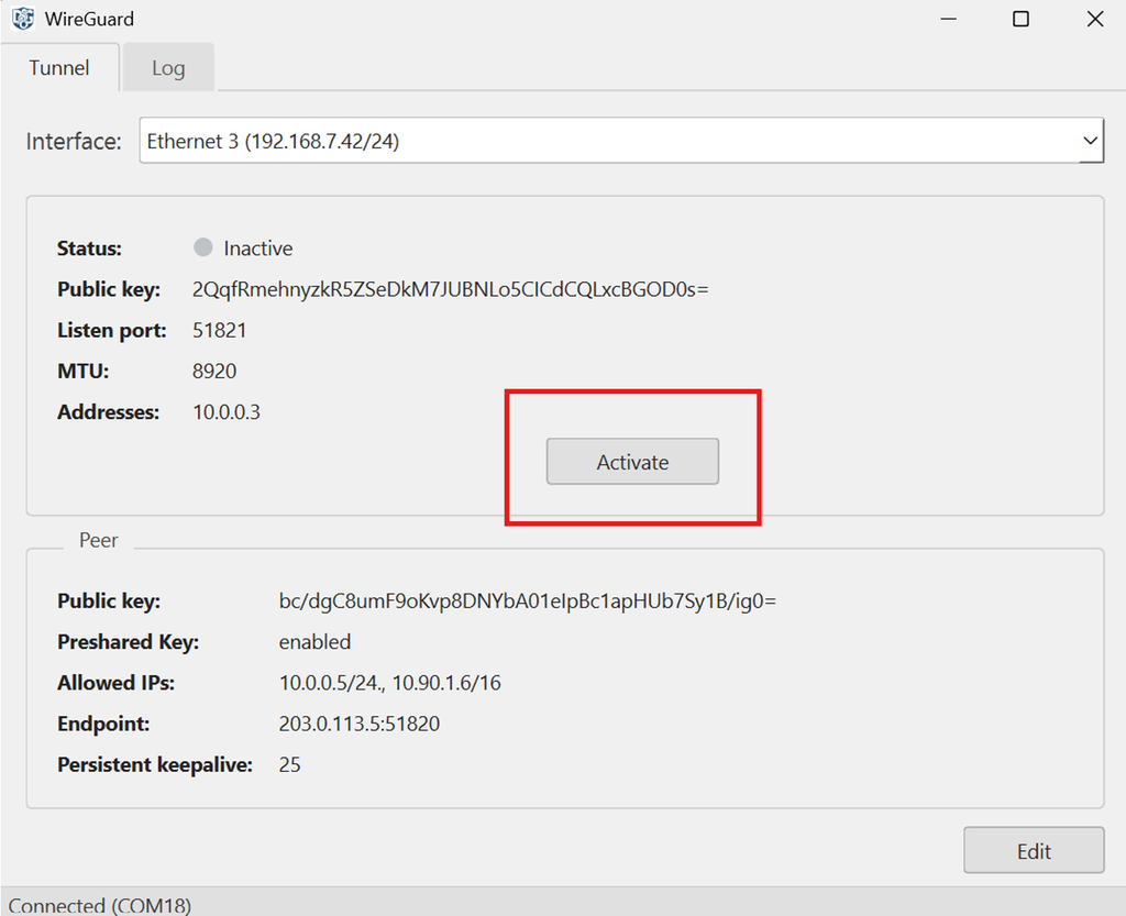 GUI Activation