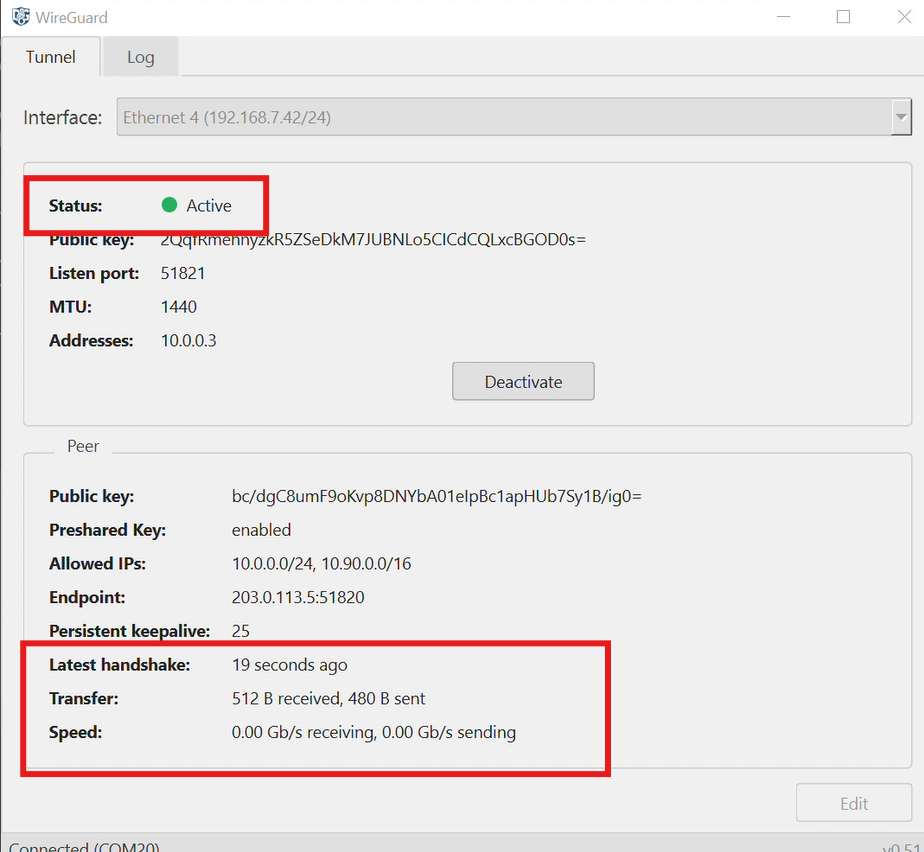 GUI Active Status